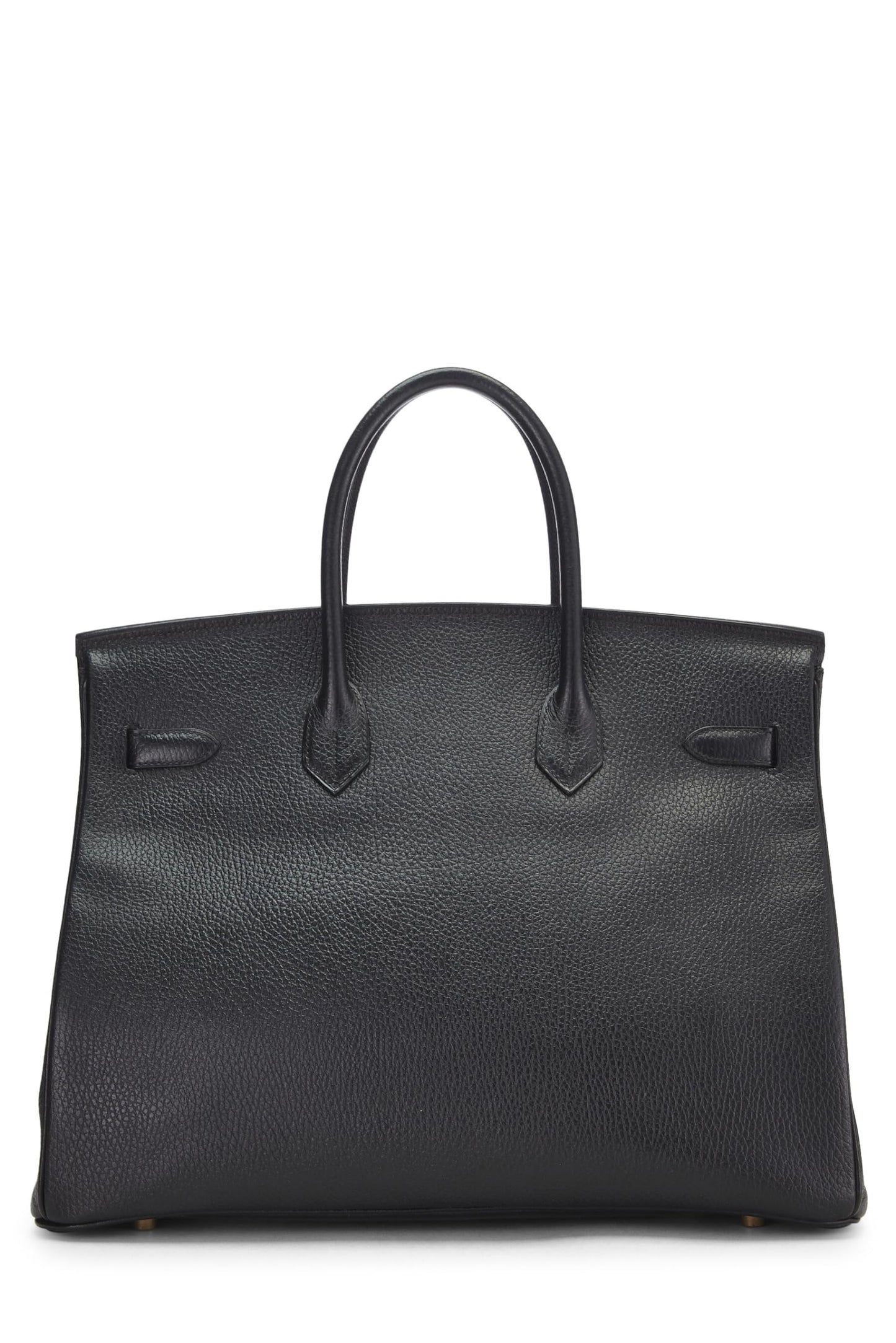 Hermès, Pre-Loved Black Ardennes Birkin 35, Black