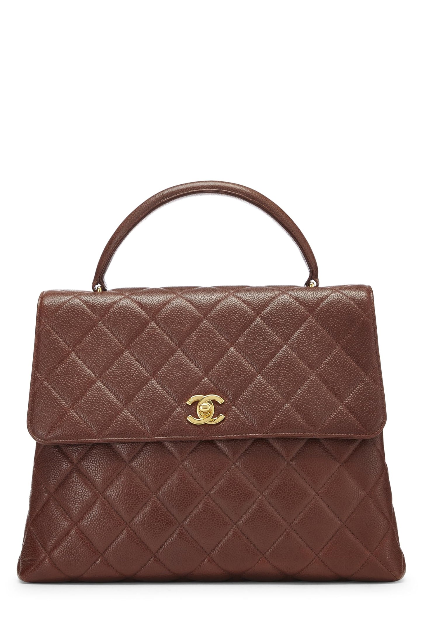 Chanel, Pre-Loved Brown Quilted Caviar Kelly, Brown