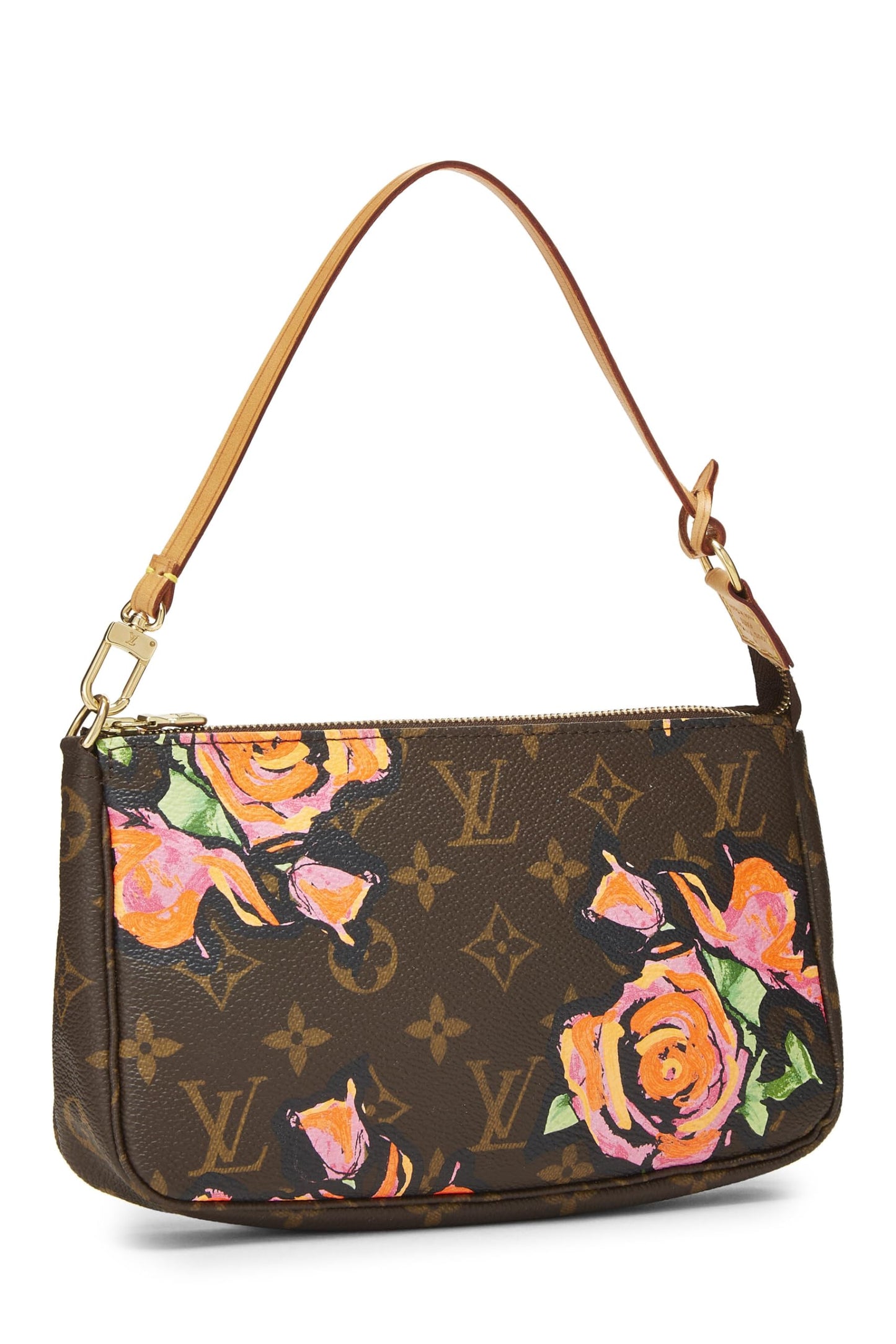 Louis Vuitton, Pre-Loved Stephen Sprouse x Louis Vuitton Monogram Roses Pochette Accessoires, Brown