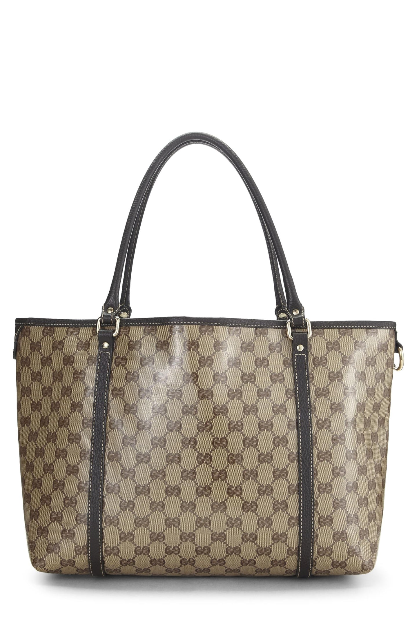 Gucci, sac fourre-tout Joy en toile marron à cristaux GG d'occasion, marron