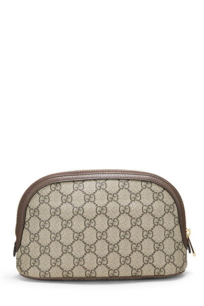 Gucci, Pre-Loved Original GG Supreme Canvas Ophidia Cosmetic Pouch, Brown