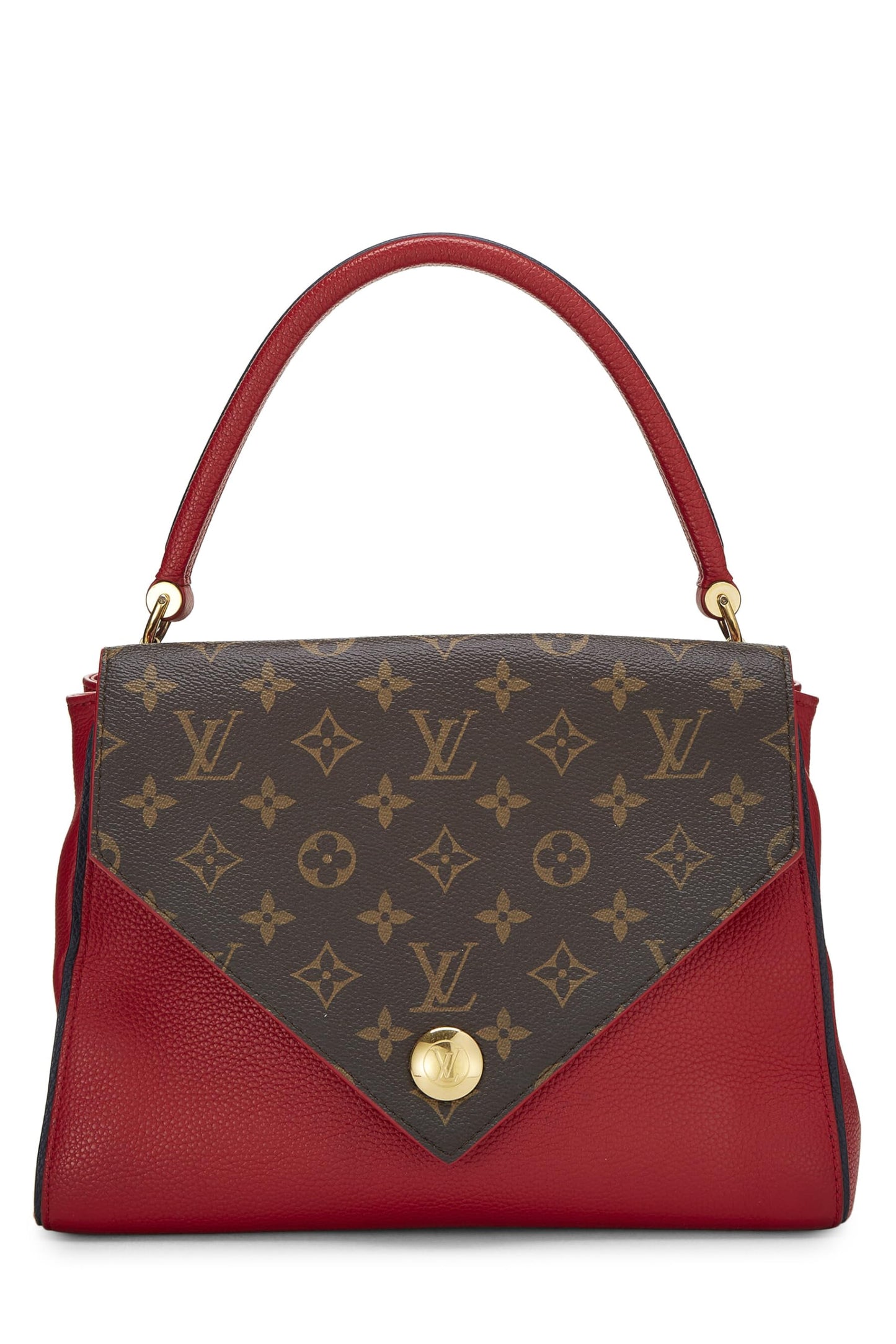 Louis Vuitton, Bolso con doble V de cuero con monograma rojo Pre-Loved, Rojo