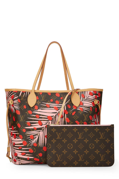 Louis Vuitton, toile Monogram Jungle Dots Neverfull MM NM d'occasion, rose