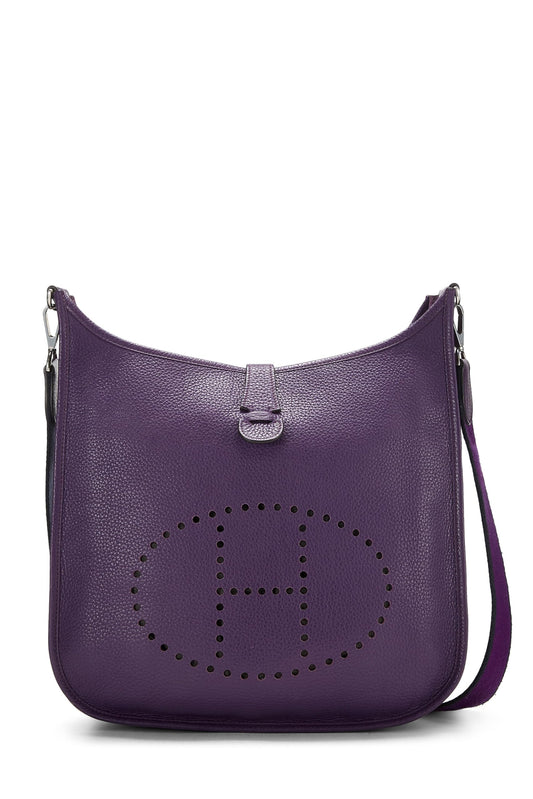 Hermès, Pre-Loved Ultraviolet Clemence Evelyne III GM, Purple