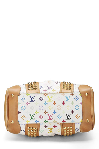 Louis Vuitton, Takashi Murakami x Louis Vuitton Blanc Monogram Multicolore Courtney MM, Blanc