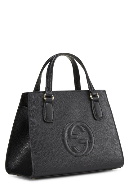 Gucci, sac à main Soho en cuir grainé noir d'occasion, noir