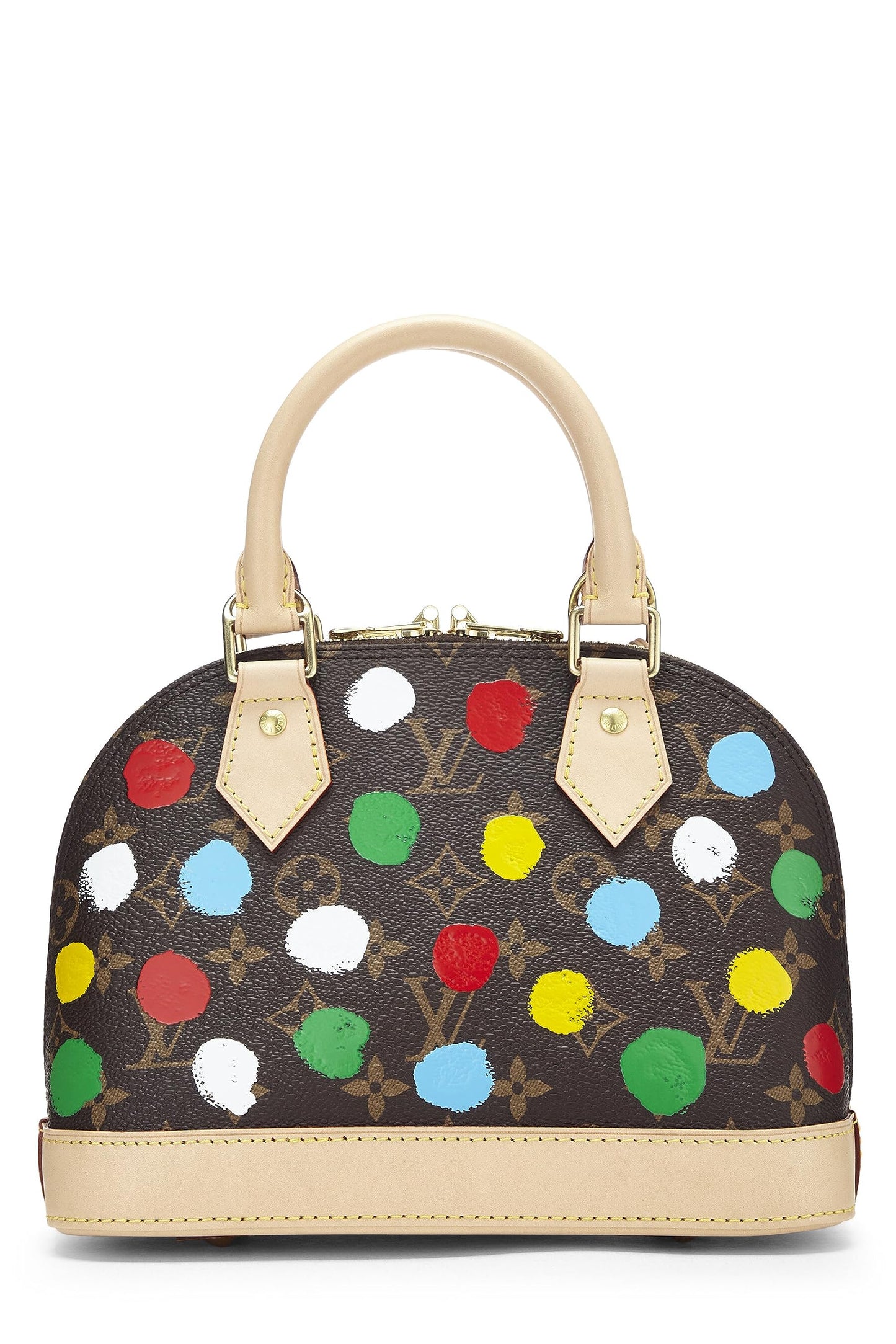 Louis Vuitton, Alma BB en toile Monogram 3D Dots Yayoi Kusama x Louis Vuitton d'occasion, marron