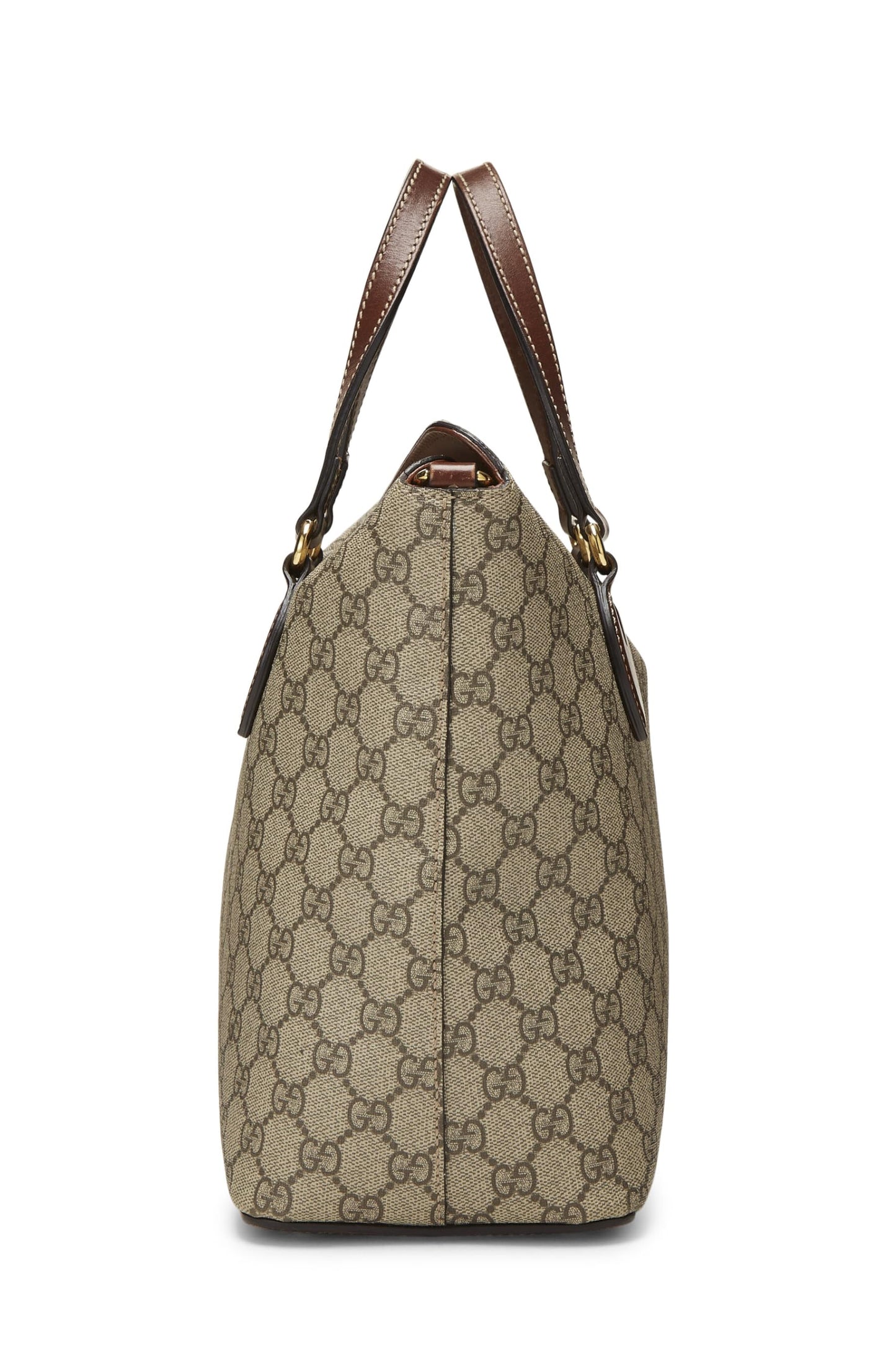 Gucci, sac à main Linea en toile suprême GG d'occasion, marron