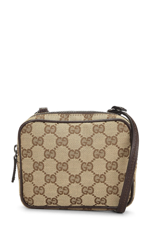 Gucci, Pre-Loved Original GG Canvas Pochette, Brown