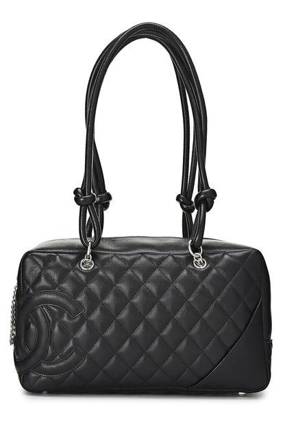 Chanel, Pre-Loved Black Calfskin Cambon Ligne Bowler, Black