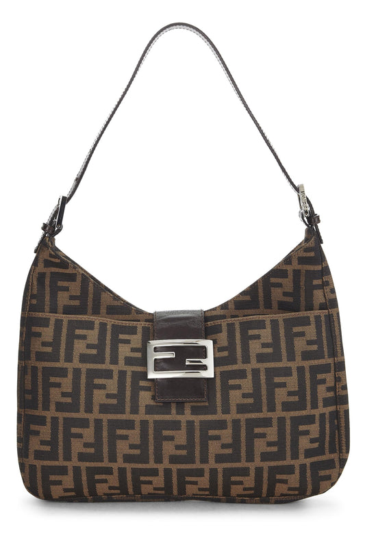 Fendi, Pre-Loved Brown Zucca Canvas Shoulder Bag, Brown