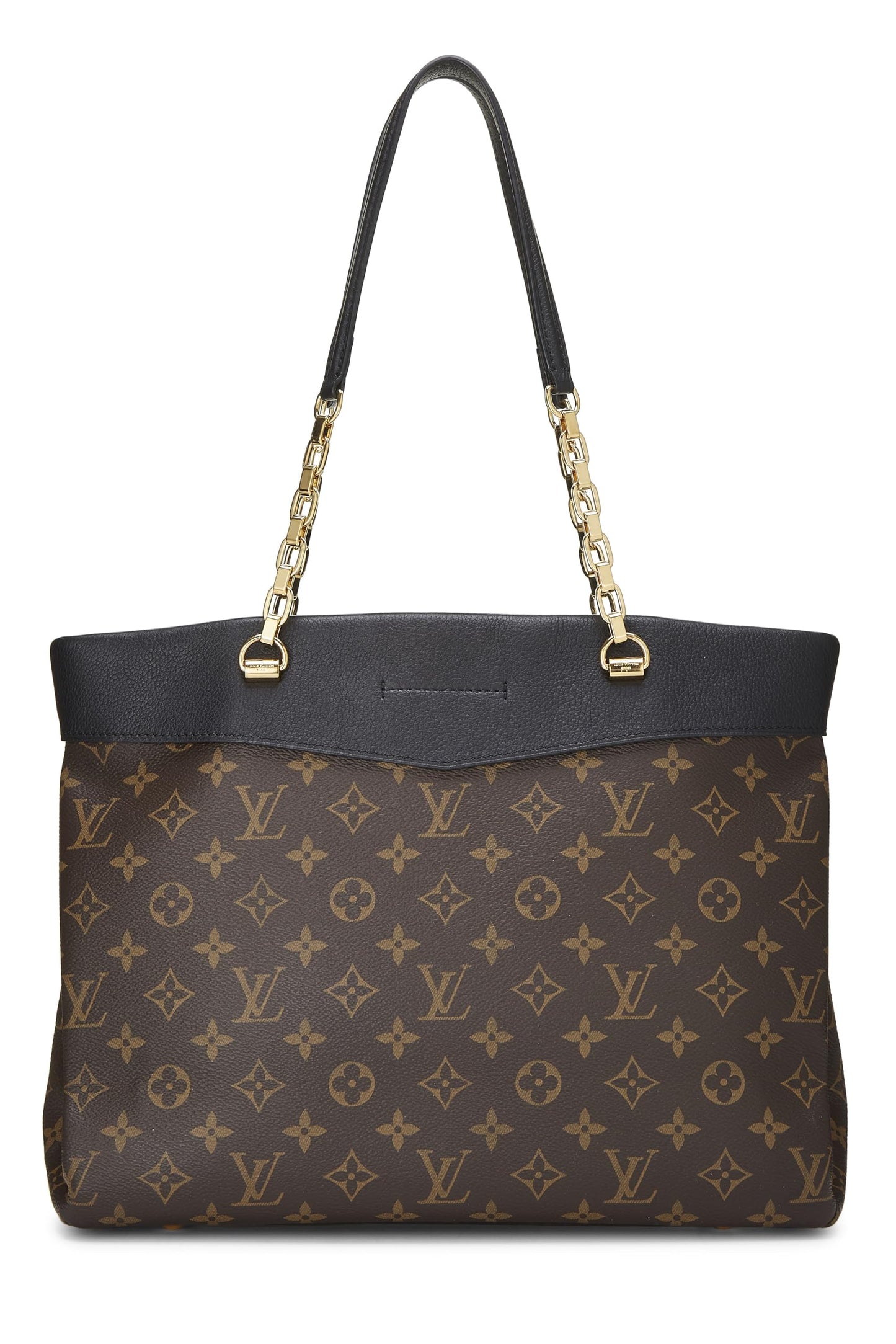 Louis Vuitton, sac cabas Pallas en toile monogram noire d'occasion, noir