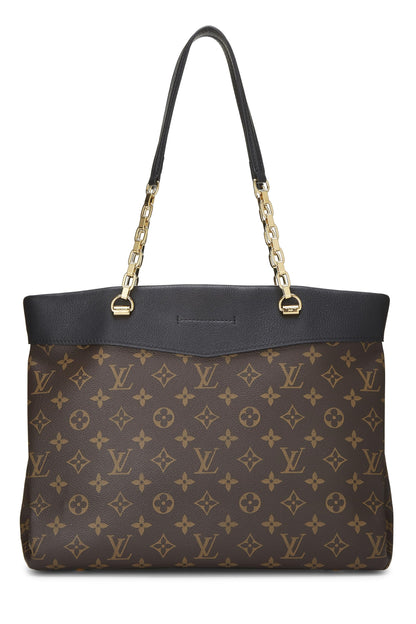 Louis Vuitton, Pre-Loved Black Monogram Canvas Pallas Shopper, Black