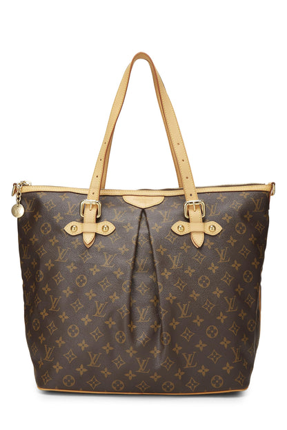 Louis Vuitton, sac Palermo GM en toile Monogram d'occasion, marron