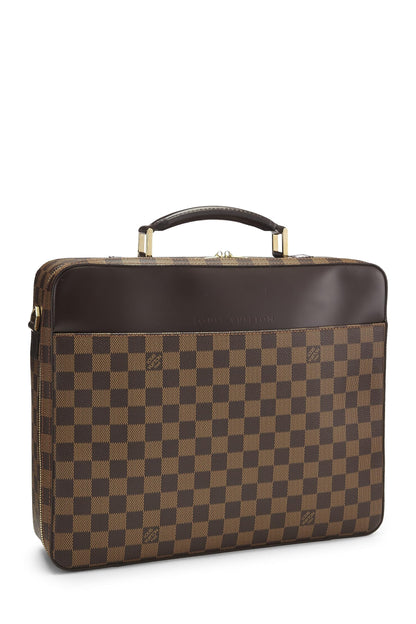 Louis Vuitton, Pre-Loved Damier Ebene Porte Ordinateur Sabana, Brown