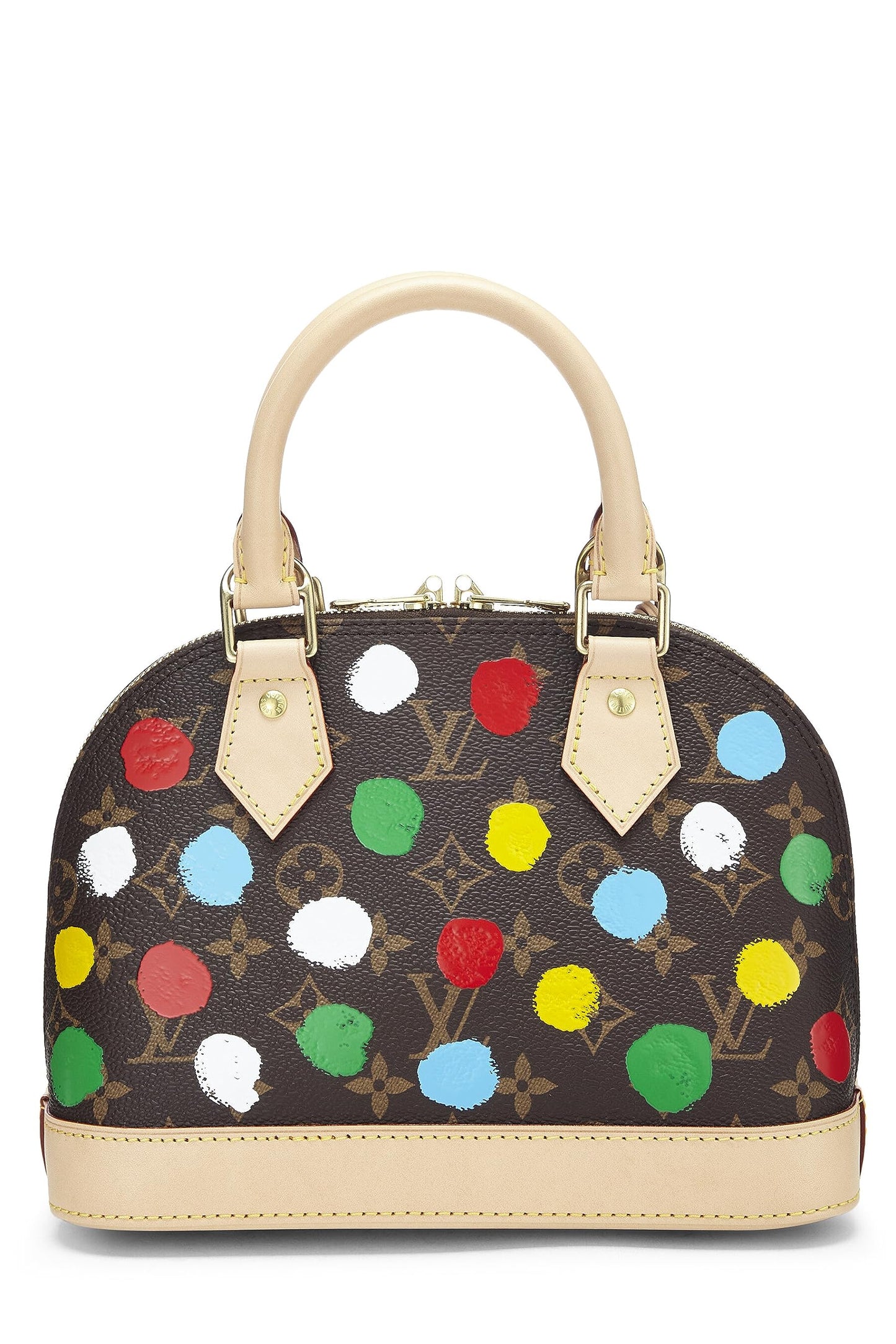 Louis Vuitton, Pre-Loved Yayoi Kusama x Louis Vuitton Monogram Canvas 3D Dots Alma BB, Brown