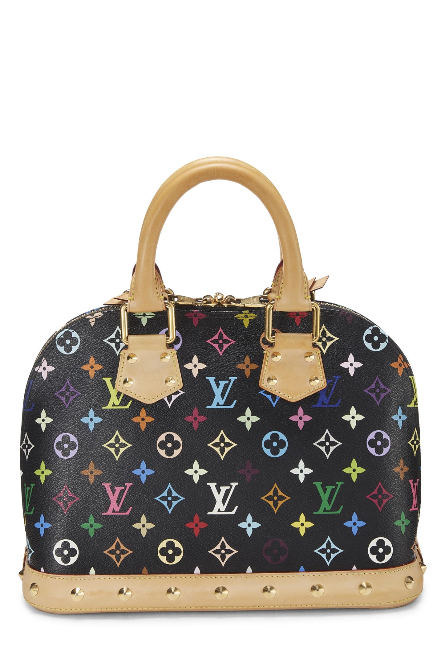 Louis Vuitton, Pre-Loved Takashi Murakami x Louis Vuitton White Monogram Multicolore Alma PM NM, Black