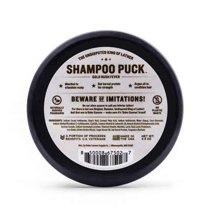 Duke Cannon Mens Shampoo Pucks "Hat Trick" Bundle Solid Shampoo Bars - Field Mint, Gold Rush Fever, Barrel Char No. 004