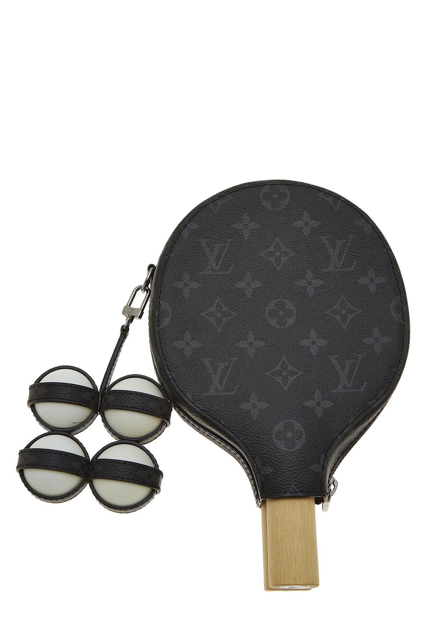 Louis Vuitton, Pre-Loved Monogram Eclipse James Ping Pong Set, Black