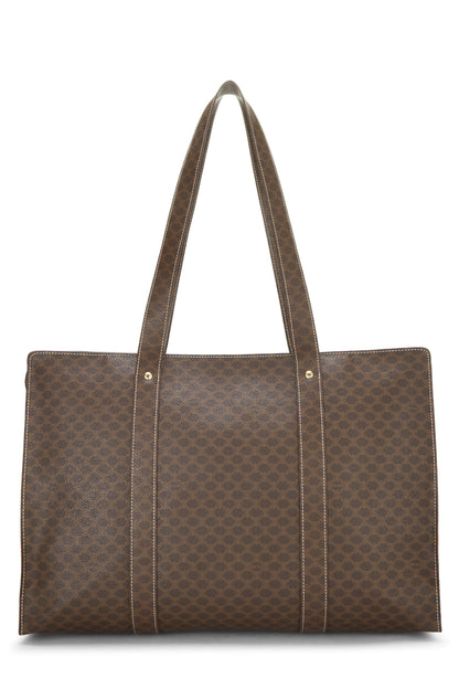 Céline, sac fourre-tout en toile enduite Macadam marron d'occasion, marron