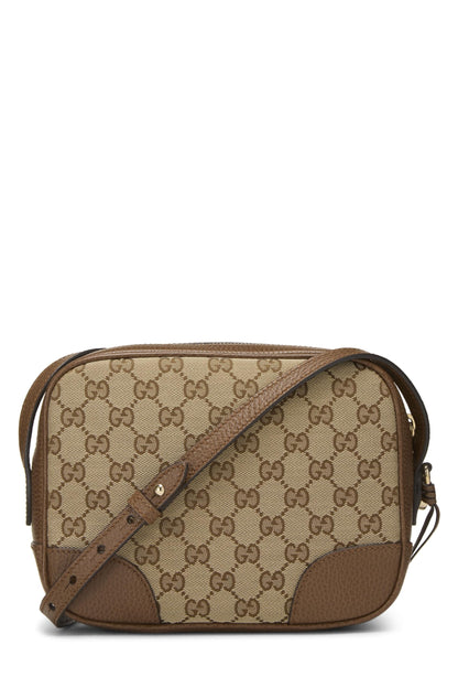 Gucci, sac à bandoulière Bree en toile GG marron d'occasion, marron