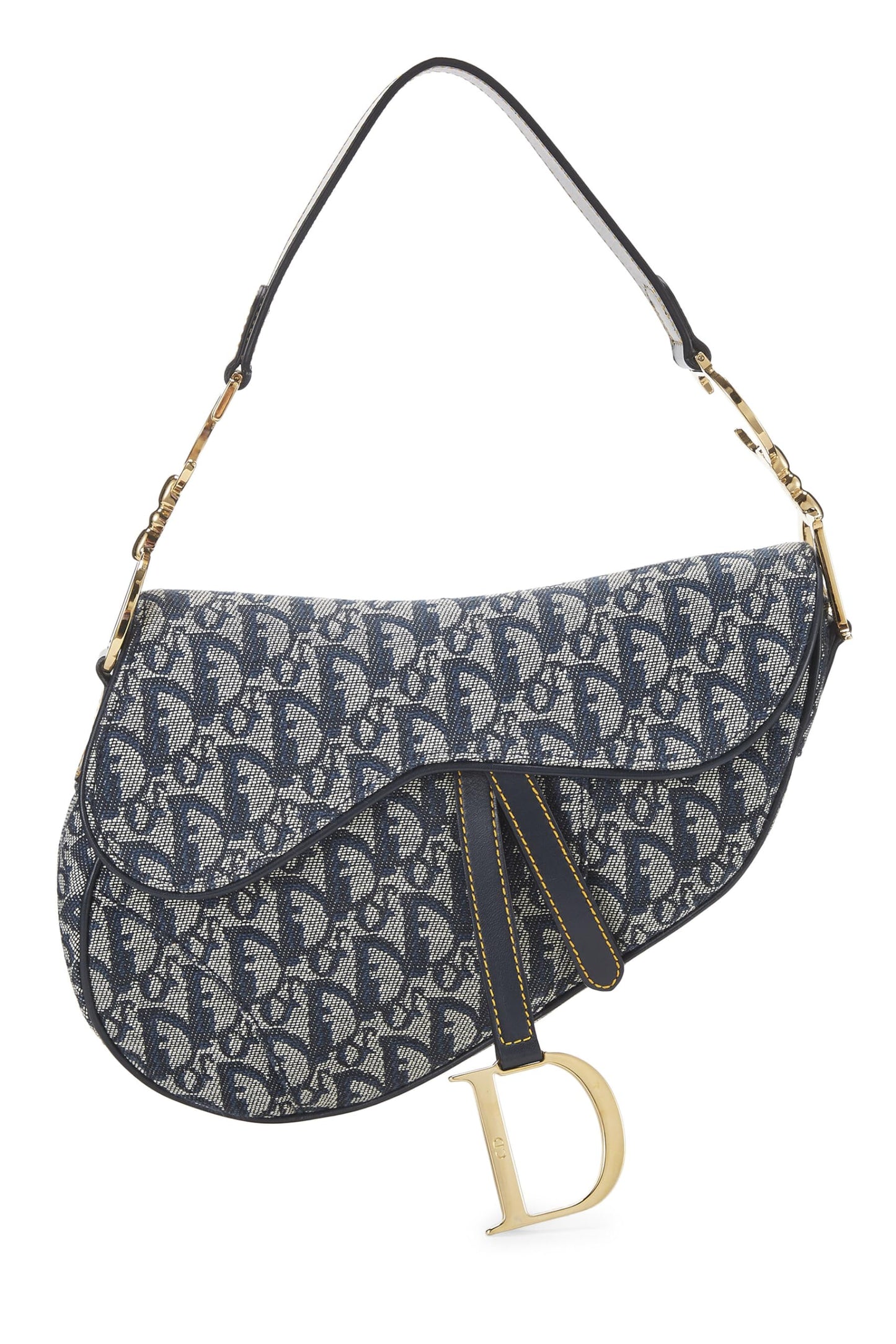 Dior, Sacoche en toile Navy Trotter d'occasion, bleu marine