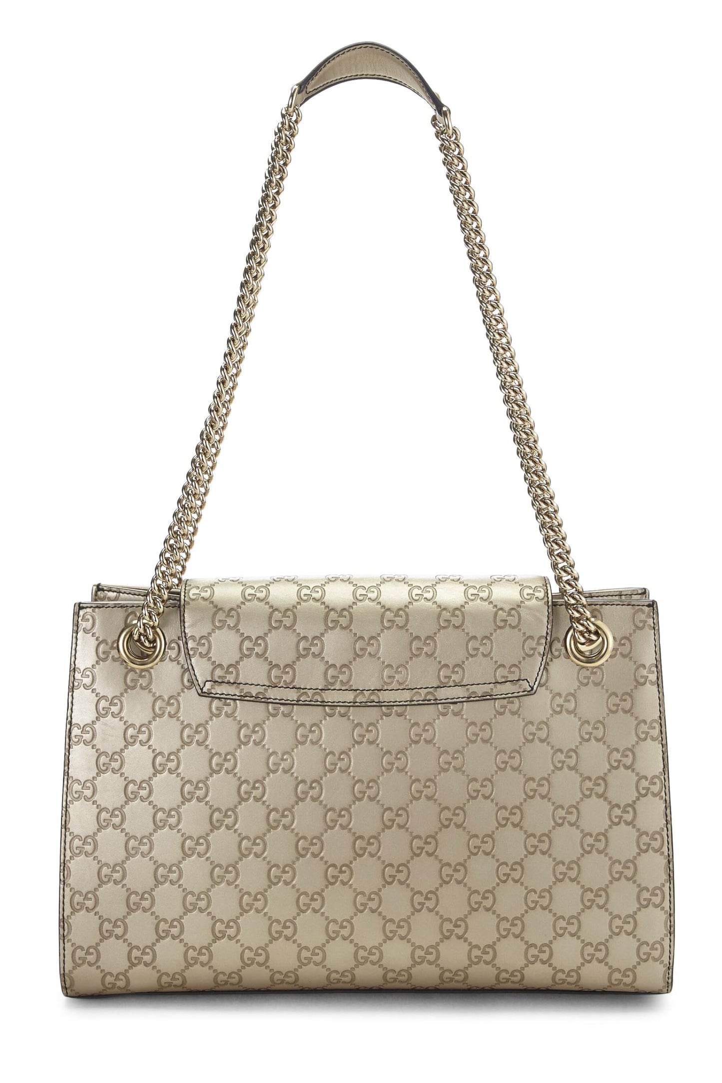 Gucci, Bolso de hombro con cadena Emily de cuero Guccissima dorado Pre-Loved, Dorado