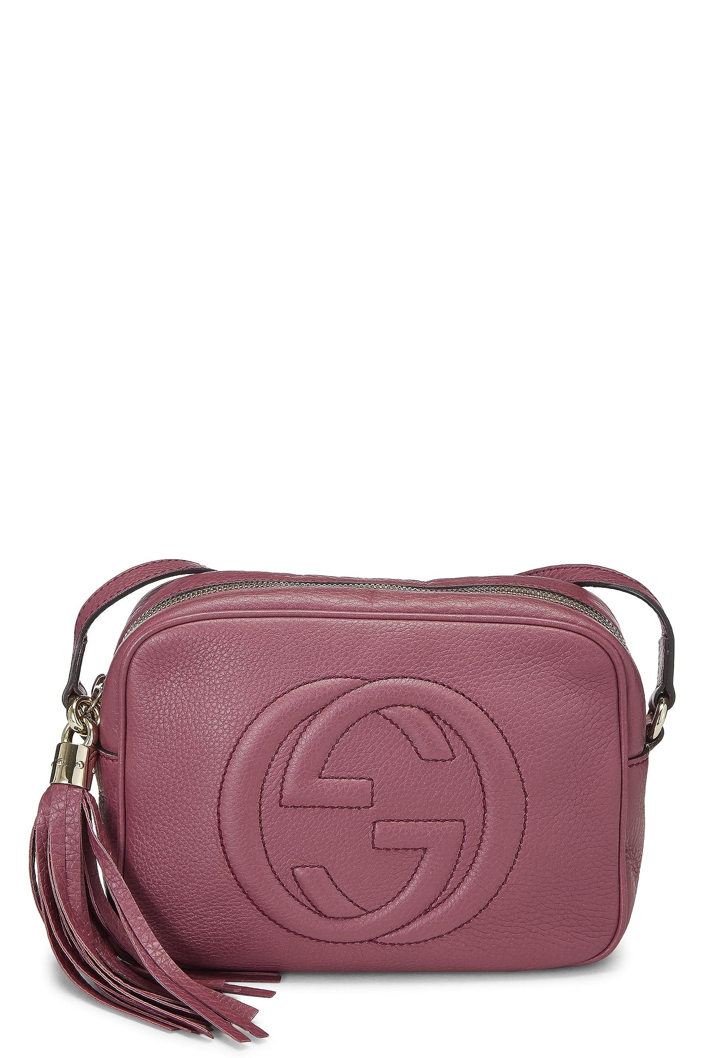 Gucci, Pre-Loved Purple Grain Leather Soho Disco, Purple