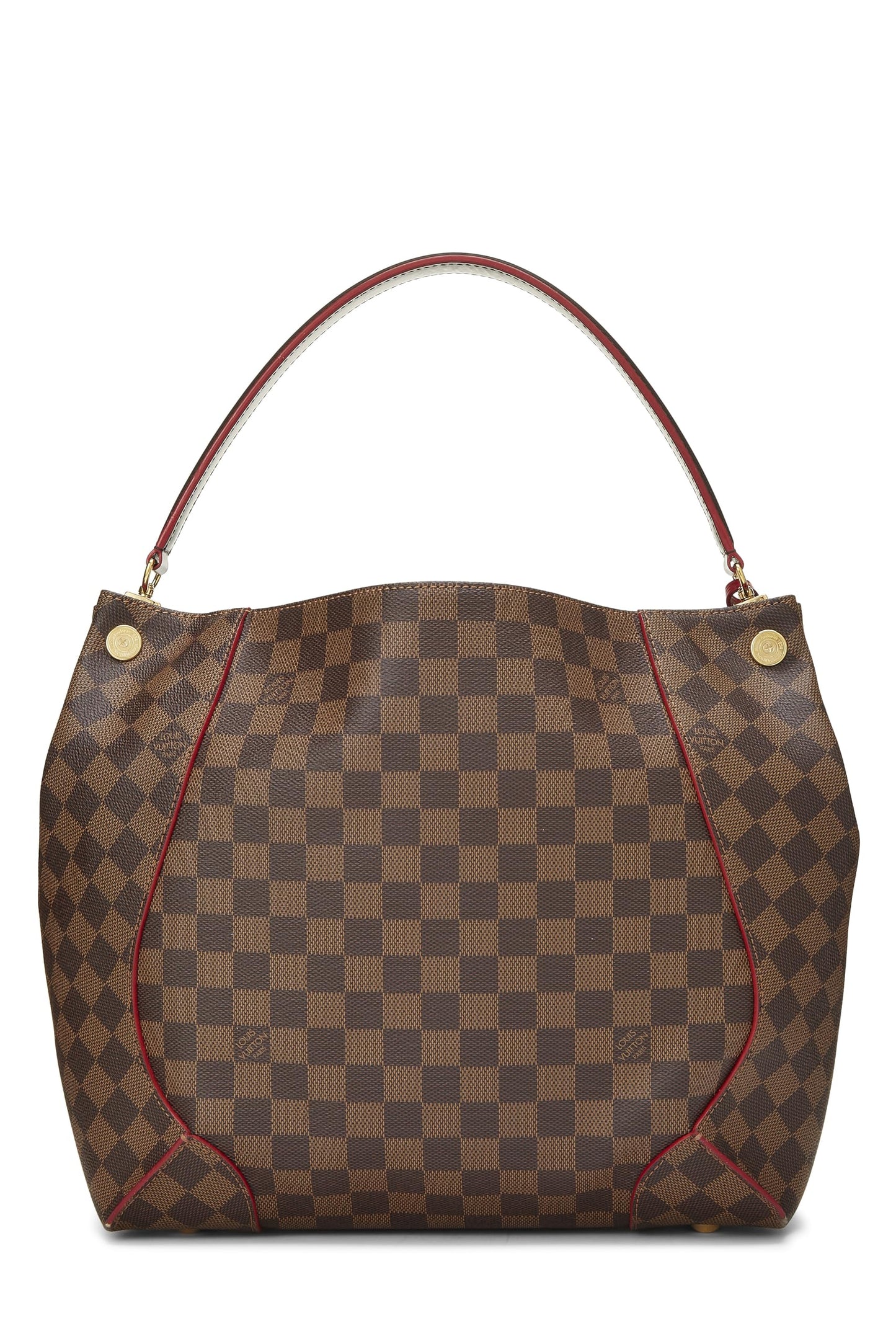 Louis Vuitton, Bolso tote Damier Ebene Caissa MM pre-Loved, Rojo