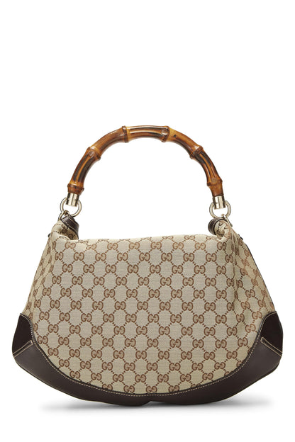 Gucci, Pre-Loved Original GG Canvas Peggy Hobo, Brown