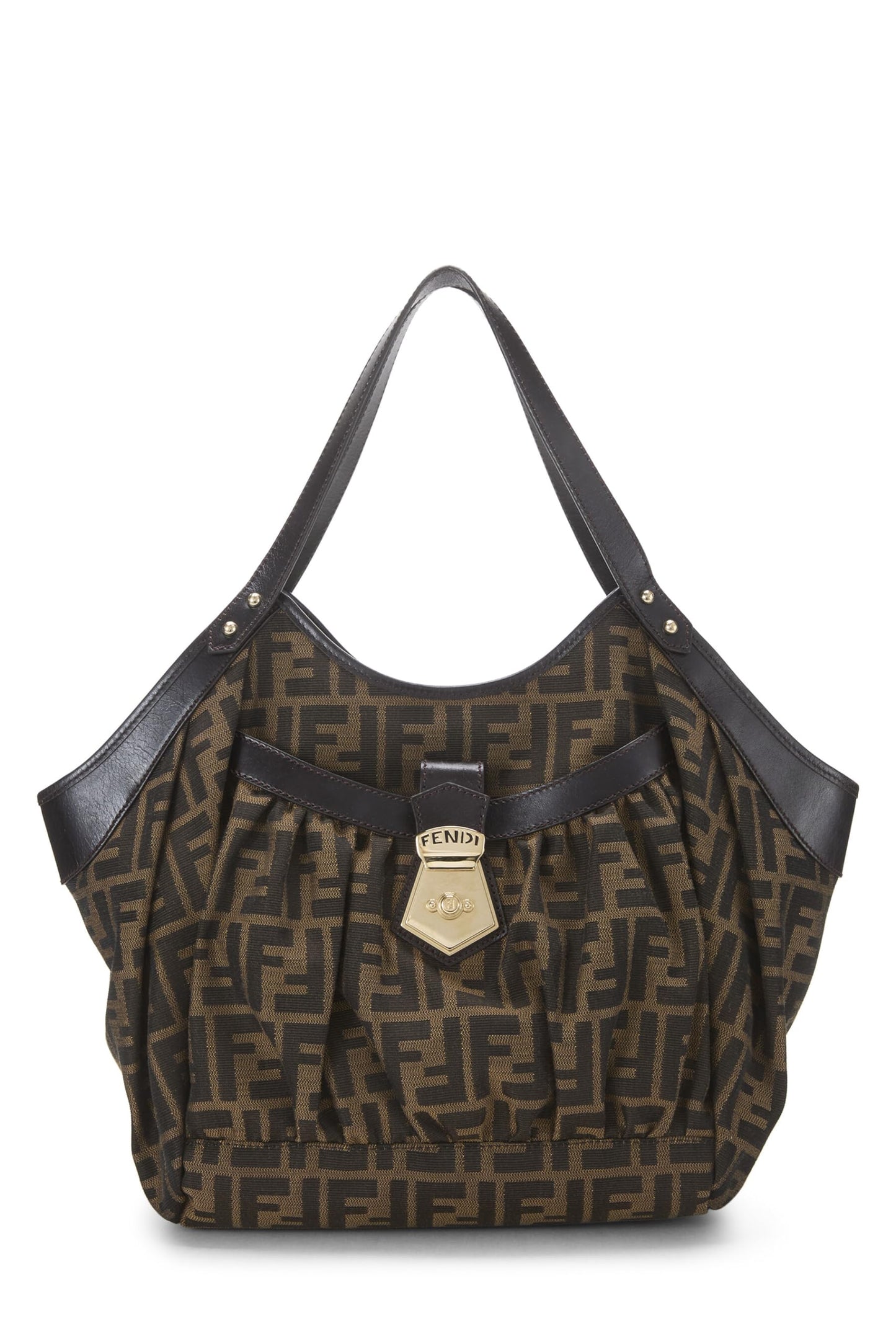 Fendi, sac fourre-tout de chef en toile marron Zucca, grand modèle, d'occasion, marron