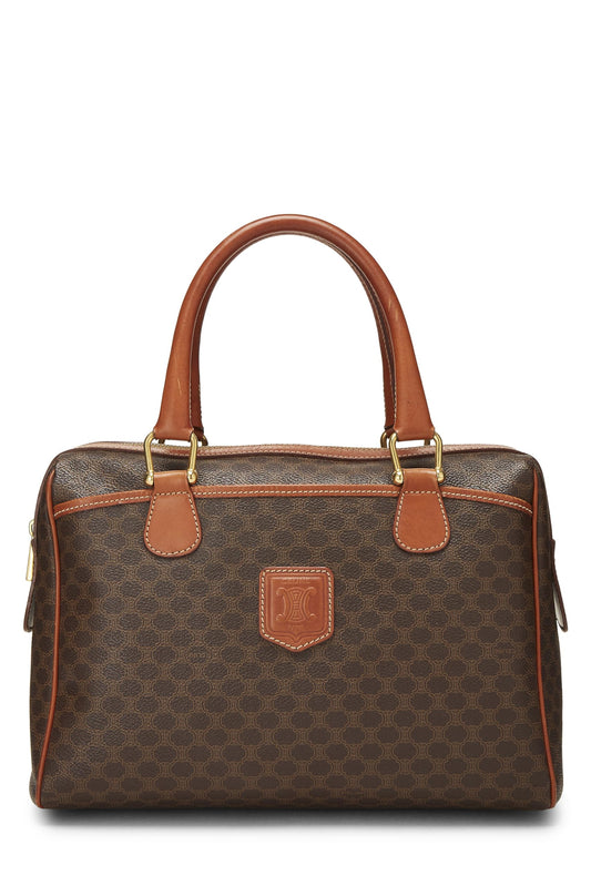 Céline, Sac Boston Macadam en toile enduite marron d'occasion, marron