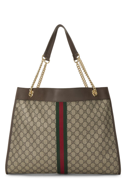 Gucci, sac fourre-tout Rajah en toile GG Supreme marron d'occasion, marron