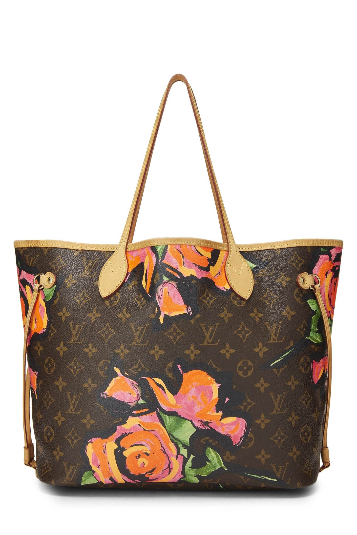 Louis Vuitton, Pre-Loved Stephen Sprouse x Louis Vuitton Monogram Canvas Roses Neverfull MM, Marrón