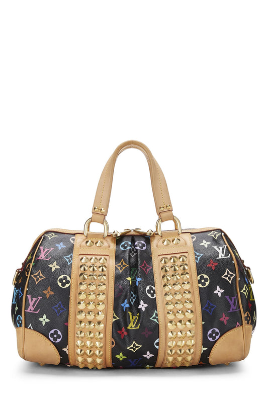 Louis Vuitton, Takashi Murakami x Louis Vuitton Black Monogram Multicolore Courtney MM, Noir