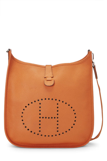 Hermès, Pre-Loved Capucine Clemence Evelyne III GM, Naranja