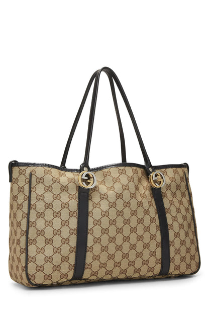 Gucci, sac fourre-tout Twins en toile GG noir d'occasion, noir