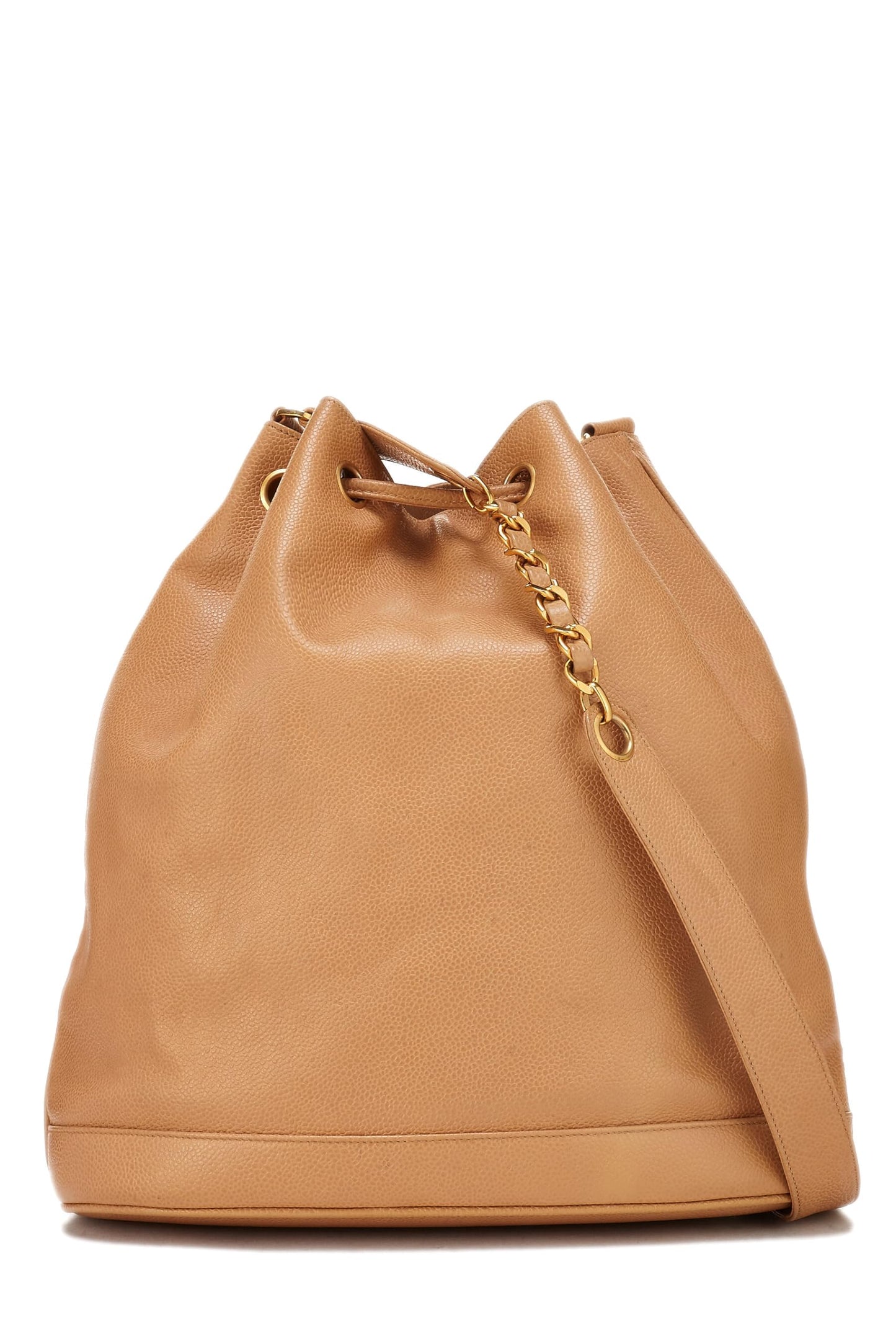 Chanel, Pre-Loved Beige Caviar Bucket Bag Large, Beige