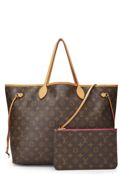 Louis Vuitton, Lona con monograma rosa Pre-Loved Neo Neverfull GM, Rosa