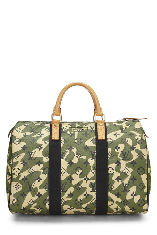 Louis Vuitton, Pre-Loved Takashi Murakami x Louis Vuitton Monogramouflage Speedy 35, Verde