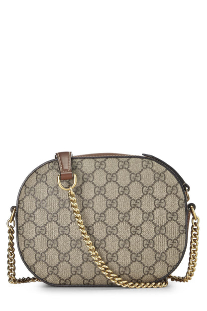 Gucci, Pre-Loved Original GG Supreme Canvas Bird Chain Crossbody Mini, Brown