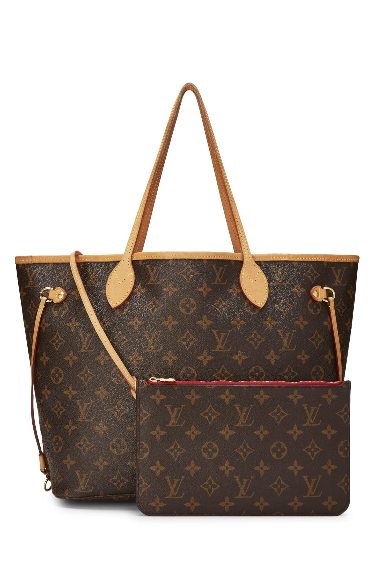 Louis Vuitton, Pre-Loved Red Monogram Canvas Neverfull MM, Red