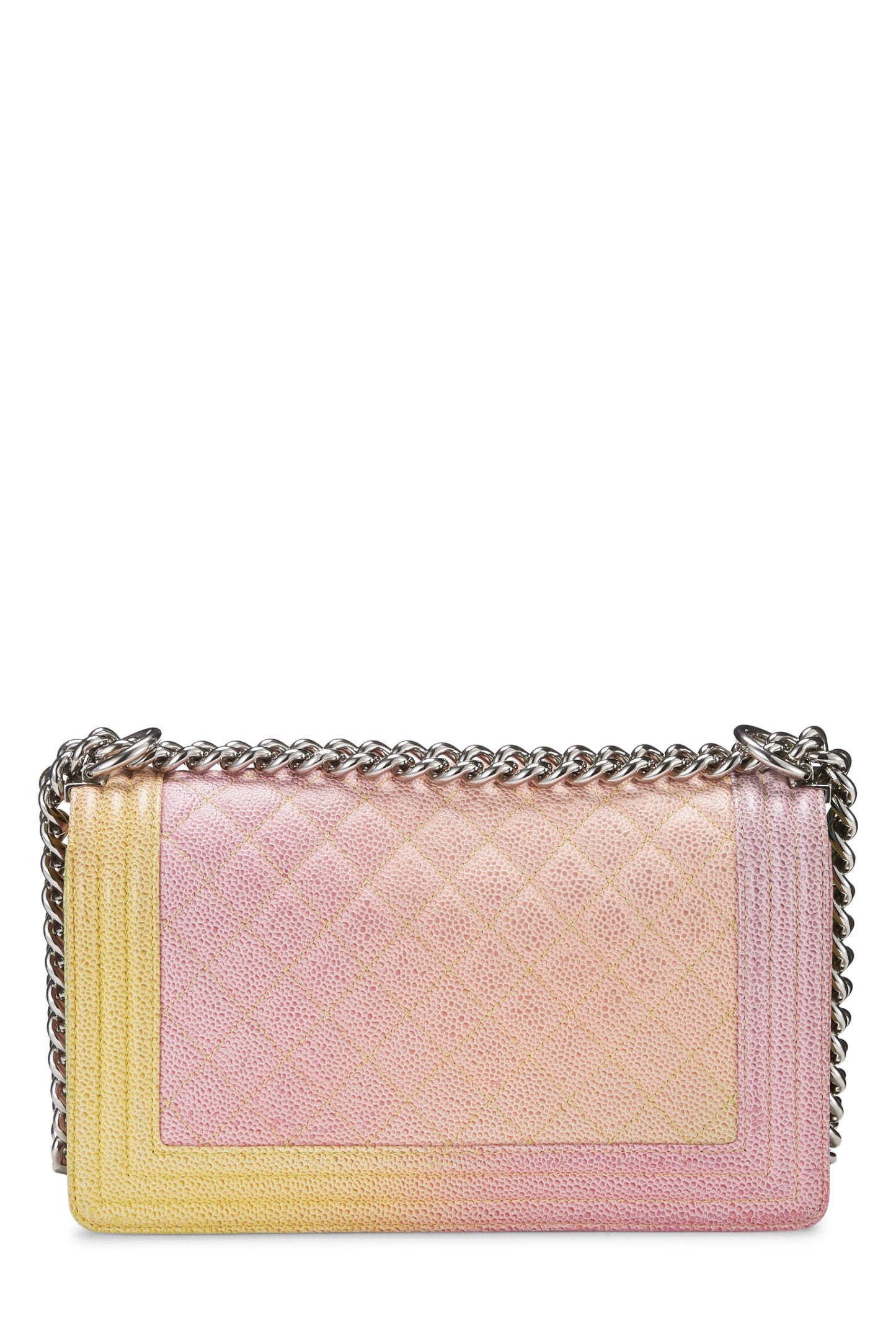 Chanel, Sac Boy matelassé Rainbow Caviar Medium d'occasion, multicolore