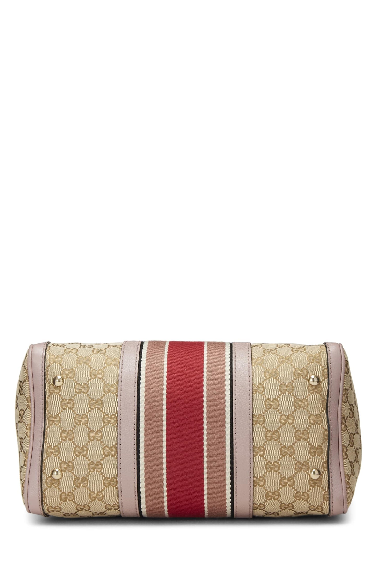 Gucci, sac Boston en toile GG rose d'occasion de taille moyenne, rose