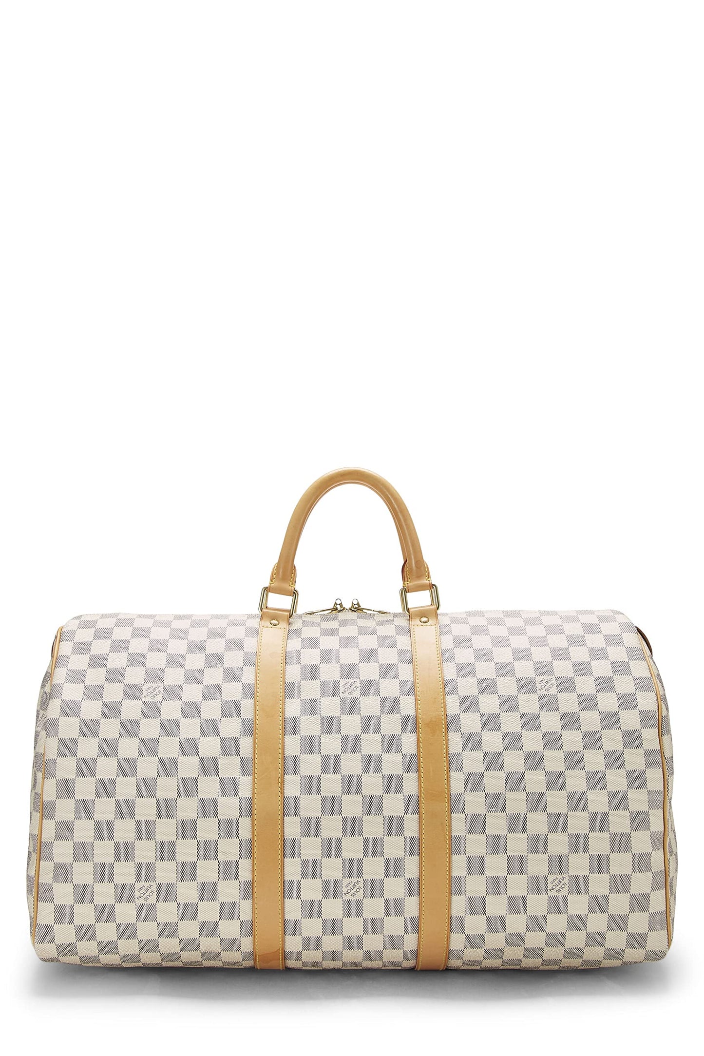 Louis Vuitton, Pre-Loved Damier Azur Keepall 50, Blanco