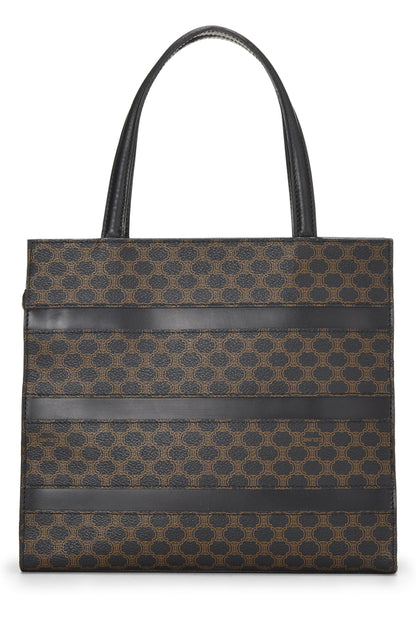 Céline, Pre-Loved Black Coated Canvas Macadam Tote, Black