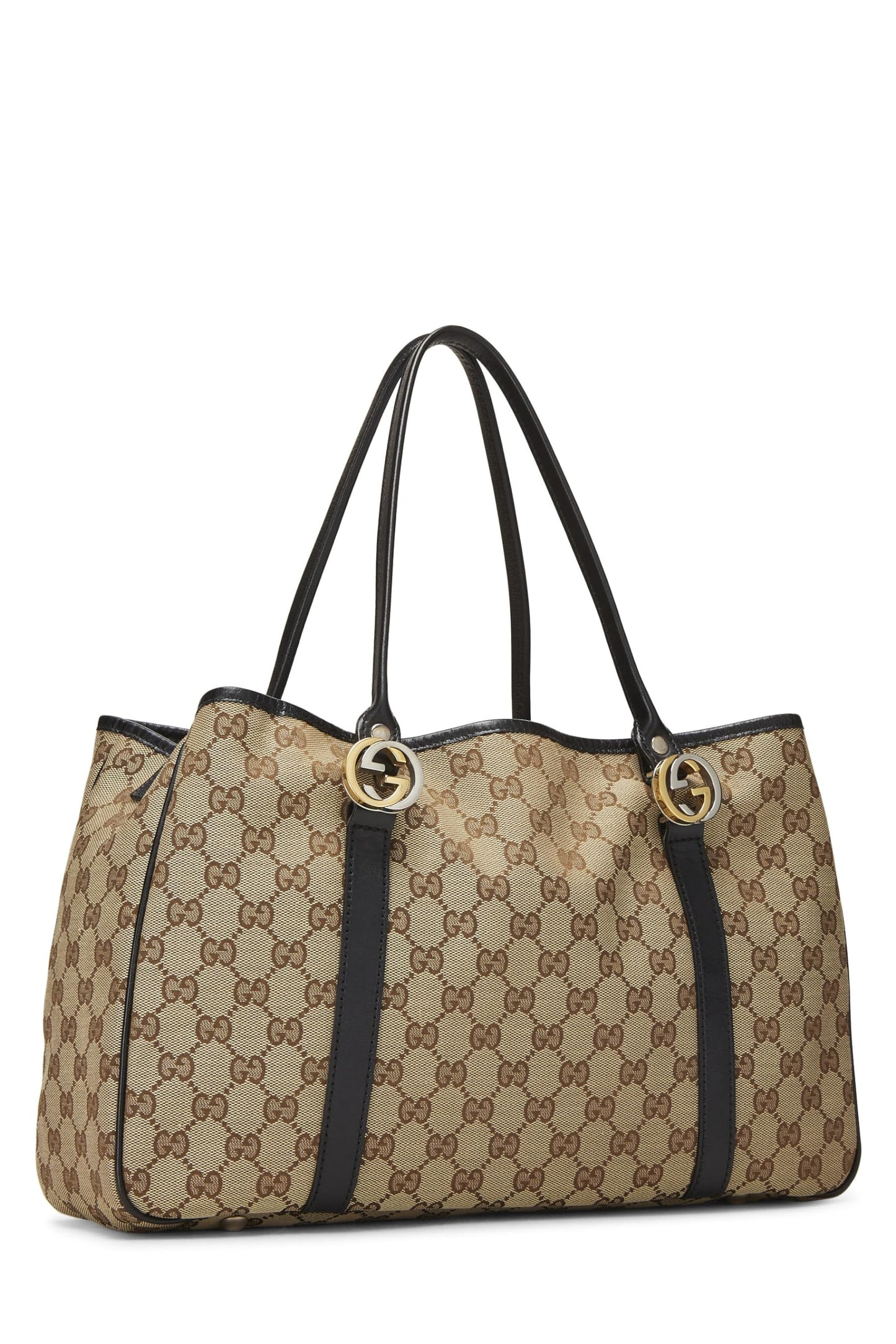 Gucci, sac fourre-tout Twins en toile GG noir d'occasion, noir