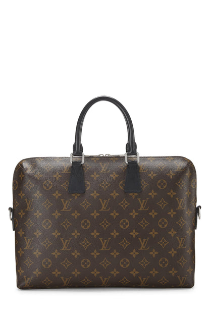 Louis Vuitton, Pre-Loved Monogram Macassar Porte-Documents Jour, Marrón