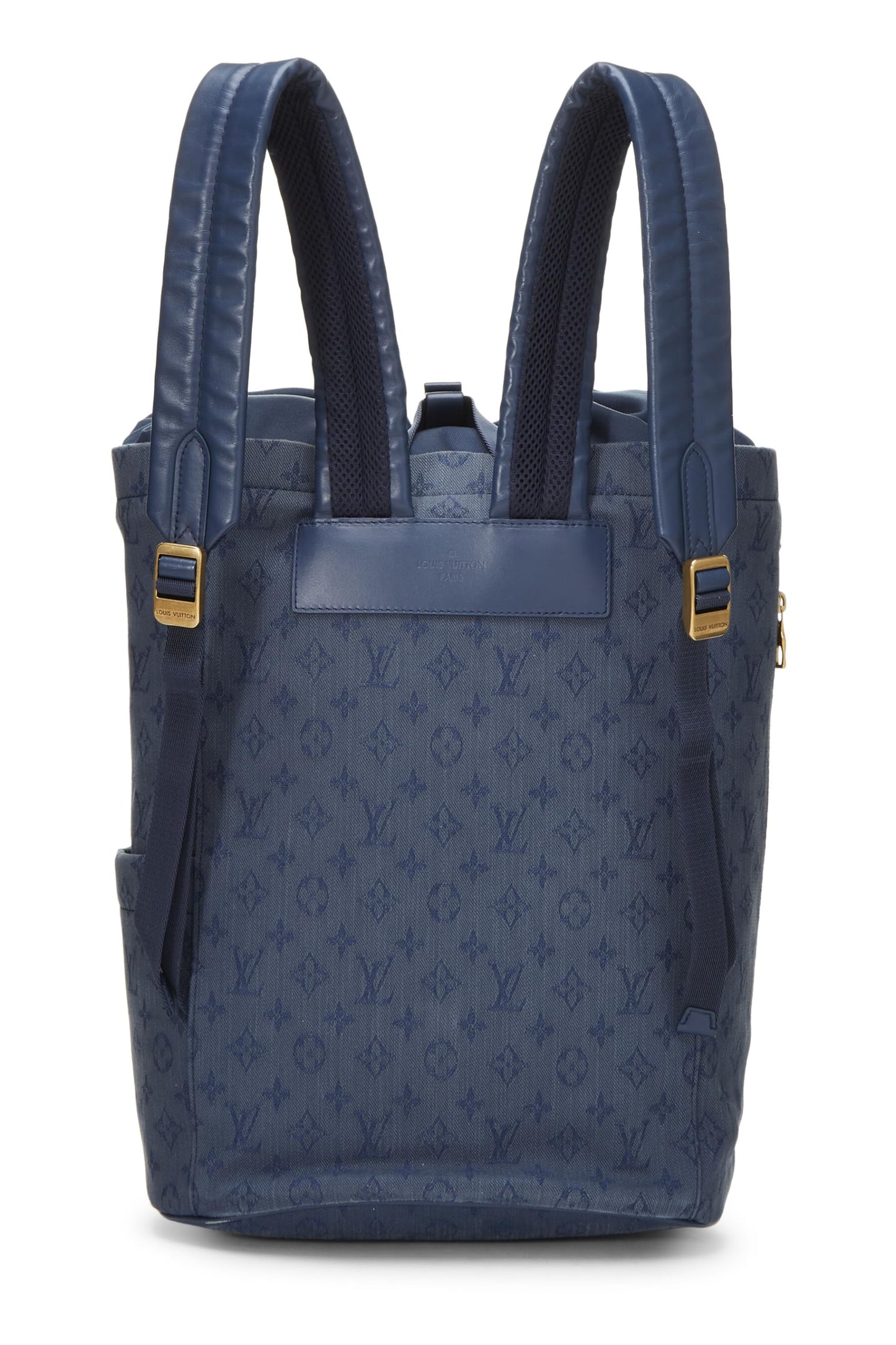 Louis Vuitton, Mochila de tiza vaquera con monograma azul Pre-Loved, Azul