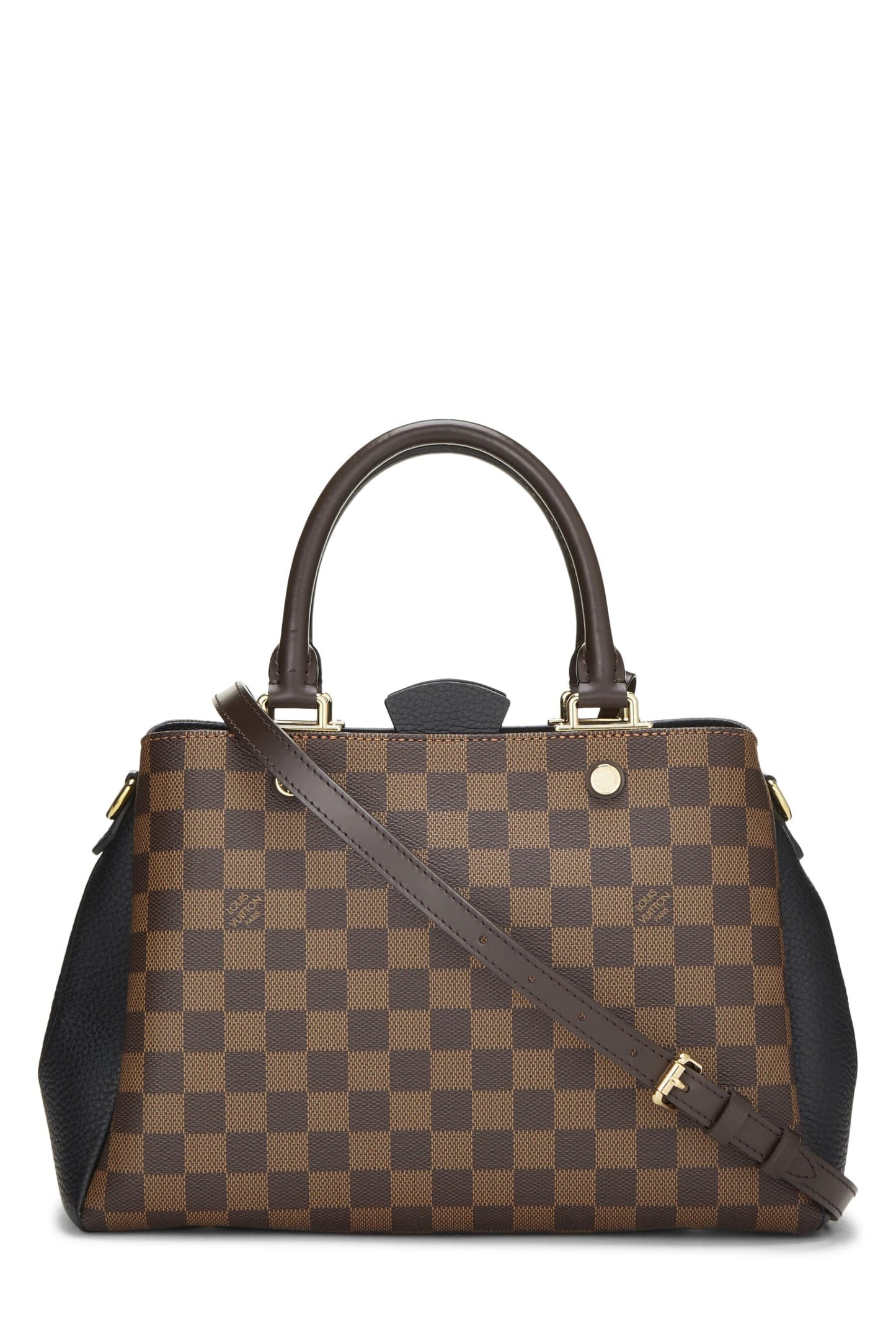 Louis Vuitton, Pre-Loved Damier Ebene Lona y cuero crema Bretaña, Negro